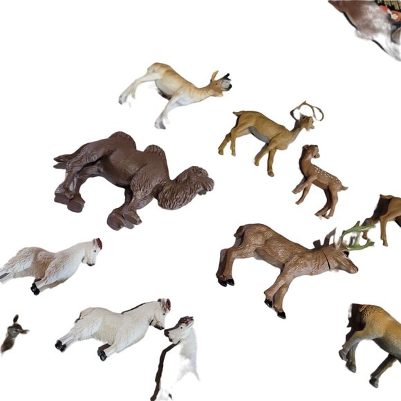 Play farm animals deer playhouse, farm, train sets collectible deer cake toppers - Picture 4 of 11